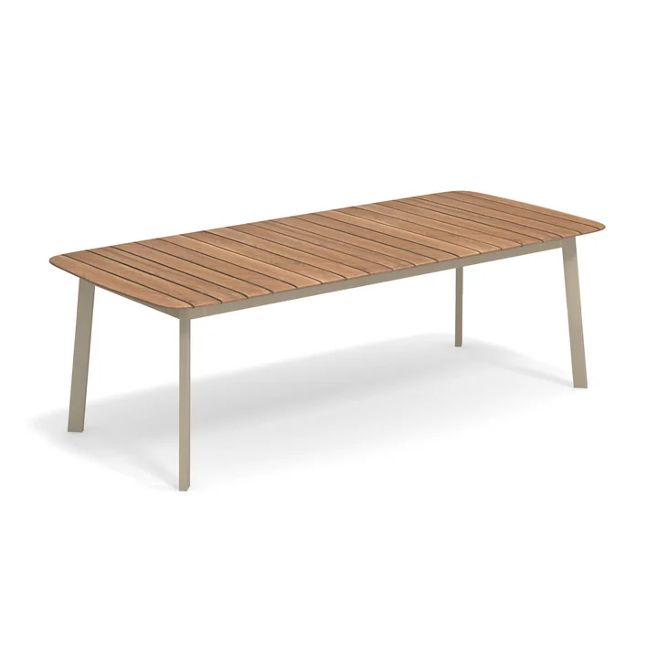 Shine Outdoor Table 225 x 100 cm de Emu en teck / taupe