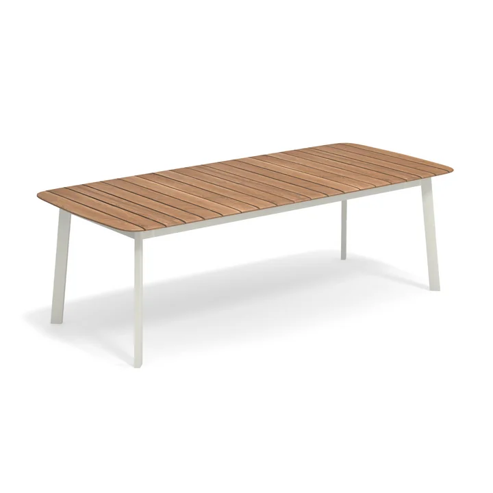 Shine Outdoor Table 225 x 100 cm de Emu en teck / blanc
