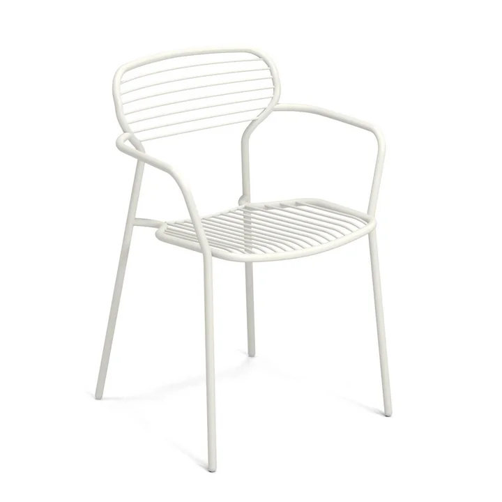 Apero Outdoor Chaise avec accoudoirs de Emu en blanc