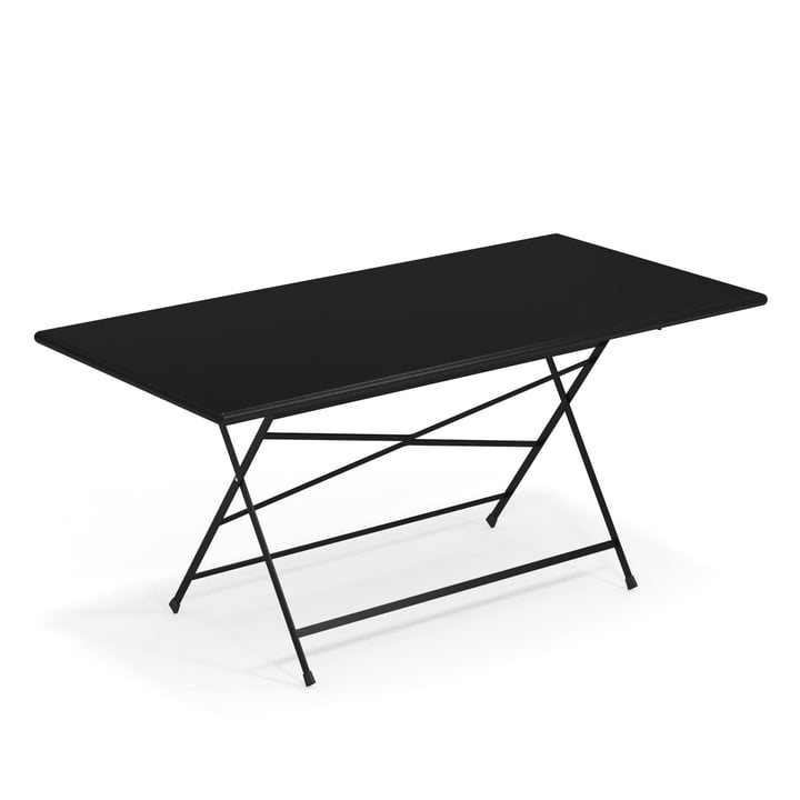 Arc en Ciel Table pliante, 160 x 80 cm de Emu en noir