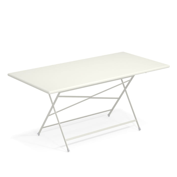 Arc en Ciel Table pliante, 160 x 80 cm de Emu en blanc