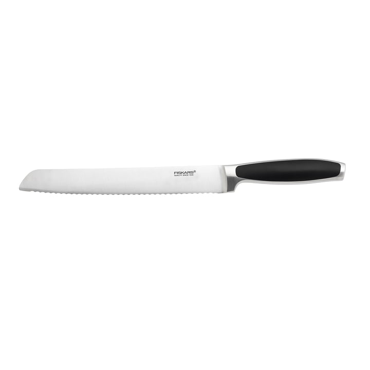 Royal Couteau à pain 23 cm de Fiskars en acier inoxydable / noir