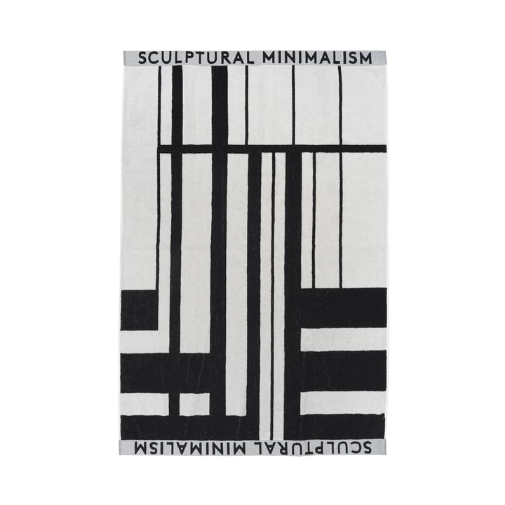 Minimal Serviette, 100 x 150 cm en noir / blanc cassé de Kristina Dam Studio