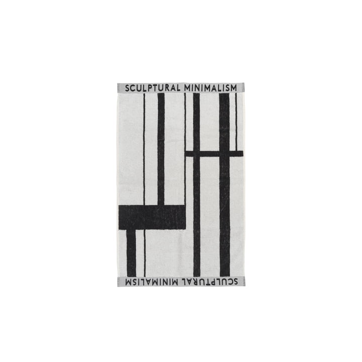 Minimal Serviette de bain, 50 x 80 cm en noir / blanc cassé de Kristina Dam Studio .