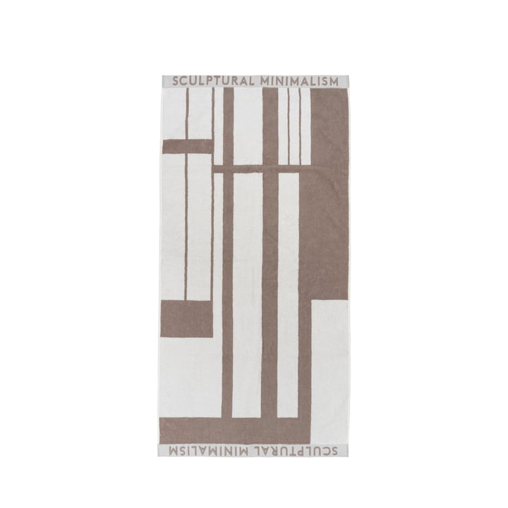 Minimal Serviette, 70 x 140 cm en beige / blanc cassé de Kristina Dam Studio