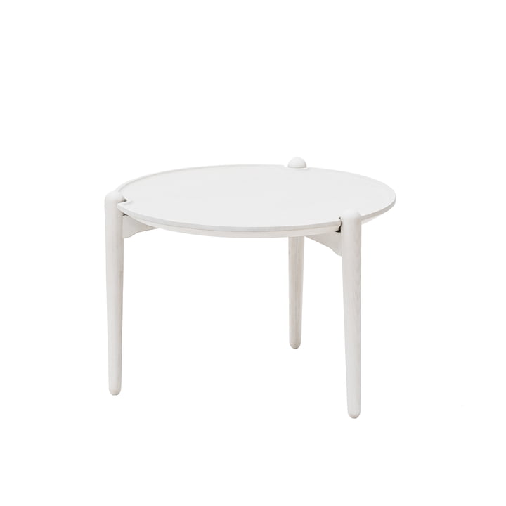 Aria Table d'appoint low, Ø 50 x 37 cm, blanc de Design House Stockholm