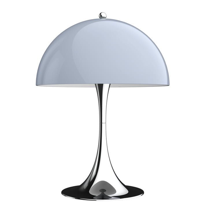 Panthella Lampe de table 320, chrome / gris opale de Louis Poulsen