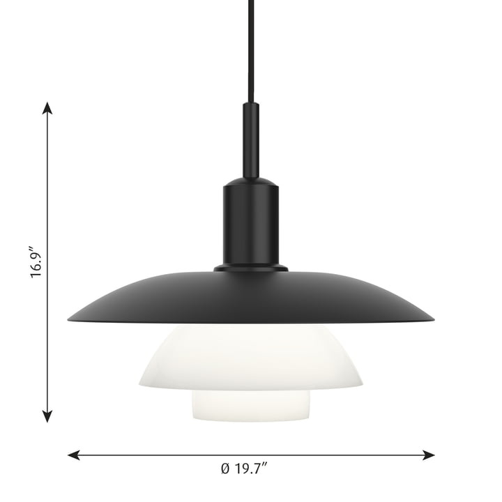 PH 5/5 Luminaire suspendu de Louis Poulsen avec dimensions