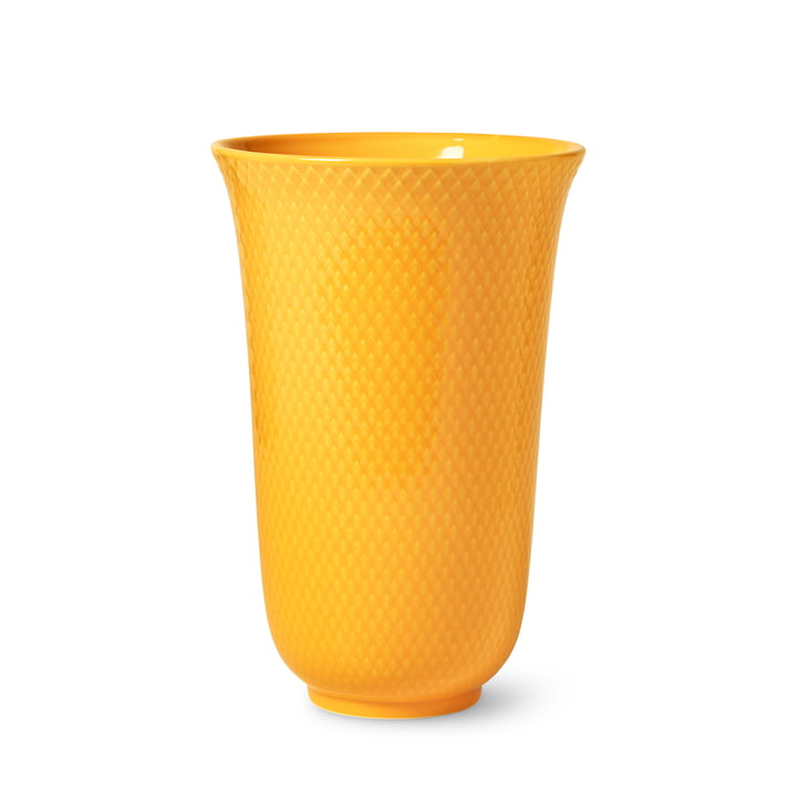 Rhombe Color Vase de Lyngby Porcelæn en jaune