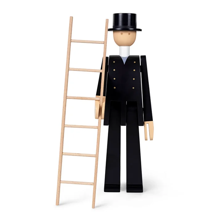 Ramoneur figurine en bois de Kay Bojesen en noir
