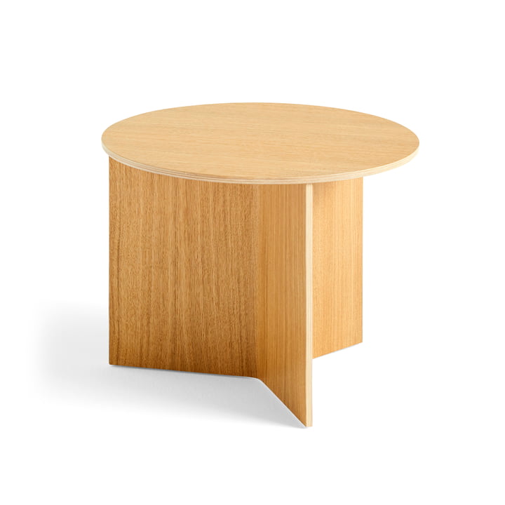 Hay - Slit Table Round, Ø 45 x H 35,5 cm, chêne naturel