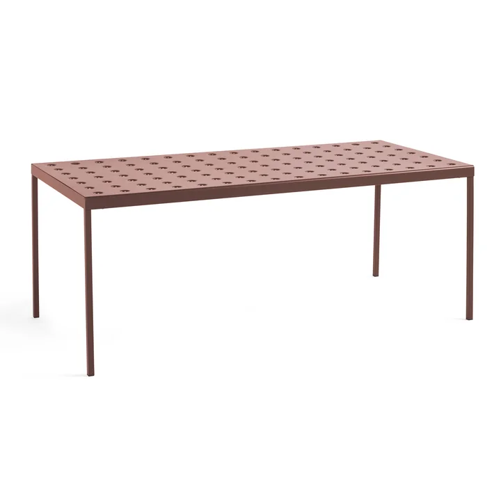 Balcony Table de salle à manger, 190 x 87 cm, iron red de HAY