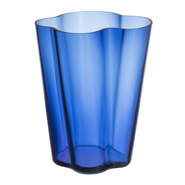 Aalto Vase Finlandia 270 mm, bleu outremer de Iittala