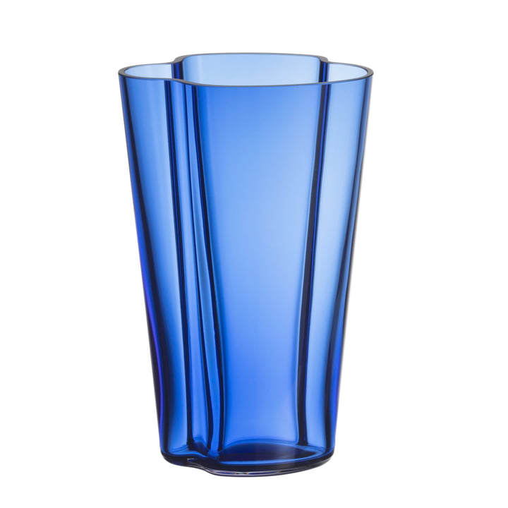 Aalto Vase Finlandia 220 mm, bleu outremer de Iittala