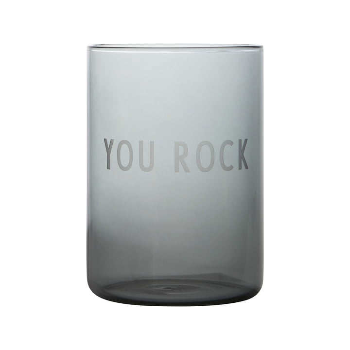 AJ Favourite Verre à boire in You Rock / soft black de Design Letters