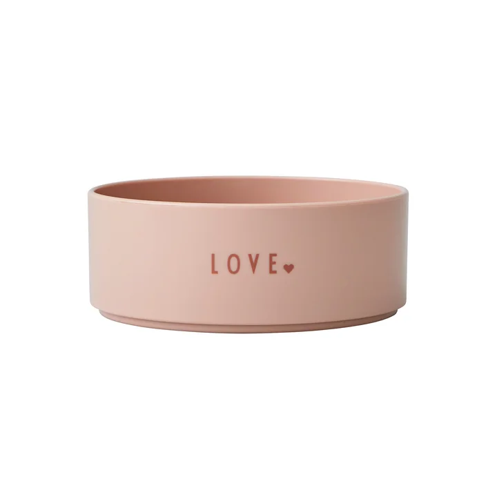 AJ Mini Favourite Bol en tritan, Love en nude Design Letters