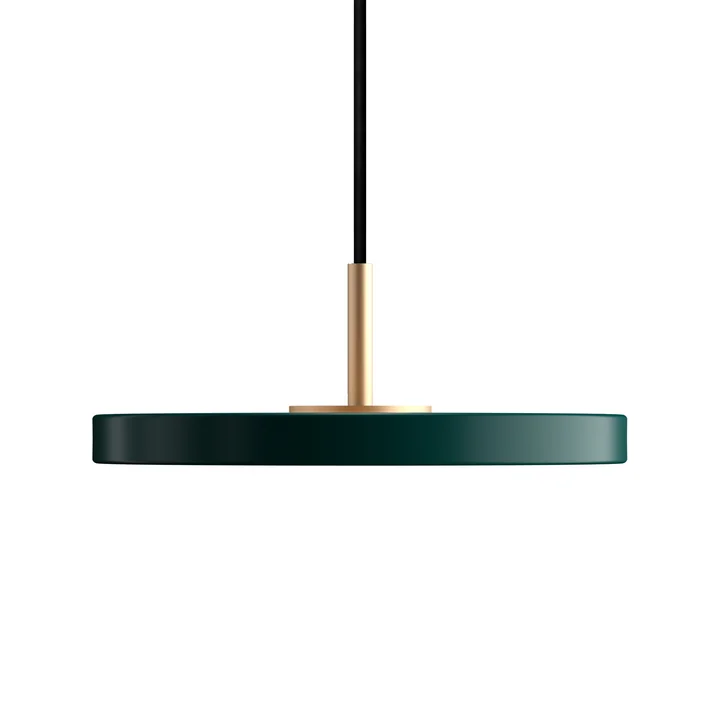 Asteria Micro Suspension à LED en laiton / forest green de Umage