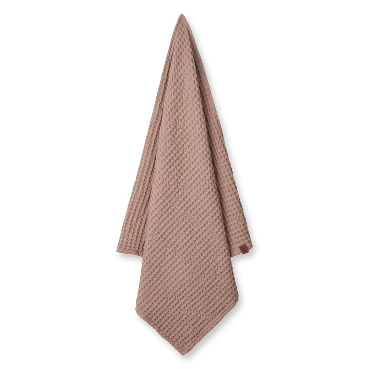 Serviette de bain avec structure gaufrée, 70 x 135 cm, latte de Humdakin