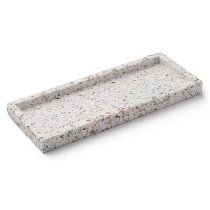 Terrazzo Plateau 10 x 25 cm, naturel de Humdakin