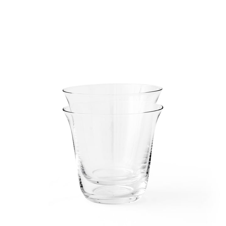 Strandgade Verre à boire H 9 cm, transparent (set de 2) de Menu