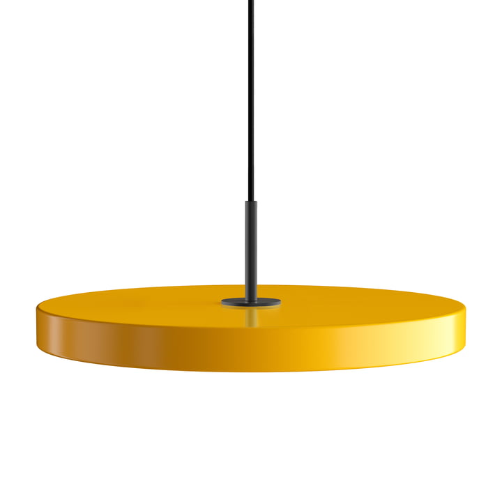 Le Asteria Suspension à LED de Umage en noir / jaune safran