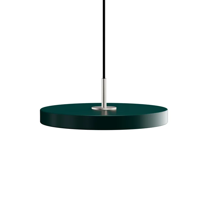 Le luminaire suspendu à LED Asteria Mini de Umage en acier / forest green