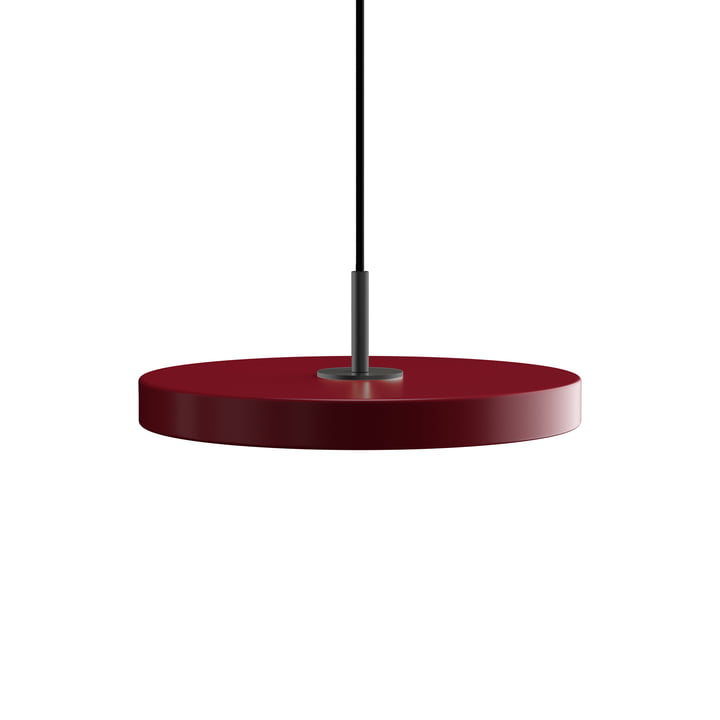 Le Asteria Mini lampe LED suspendue de Umage en noir / ruby red