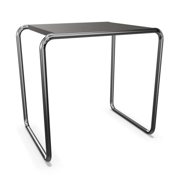 B 9 b Table d'appoint, chrome / frêne teinté noir (TP 29) de Thonet