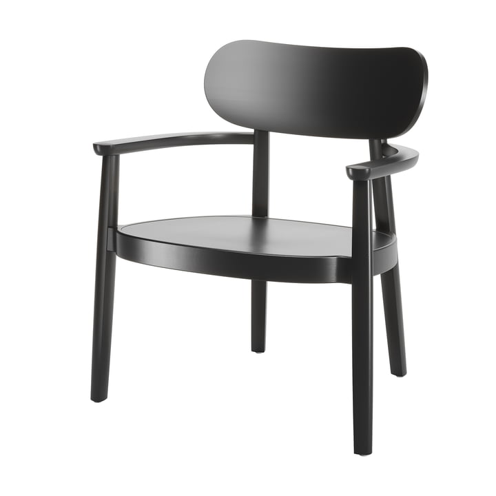 119 MF Lounge chaise, hêtre teinté noir de Thonet