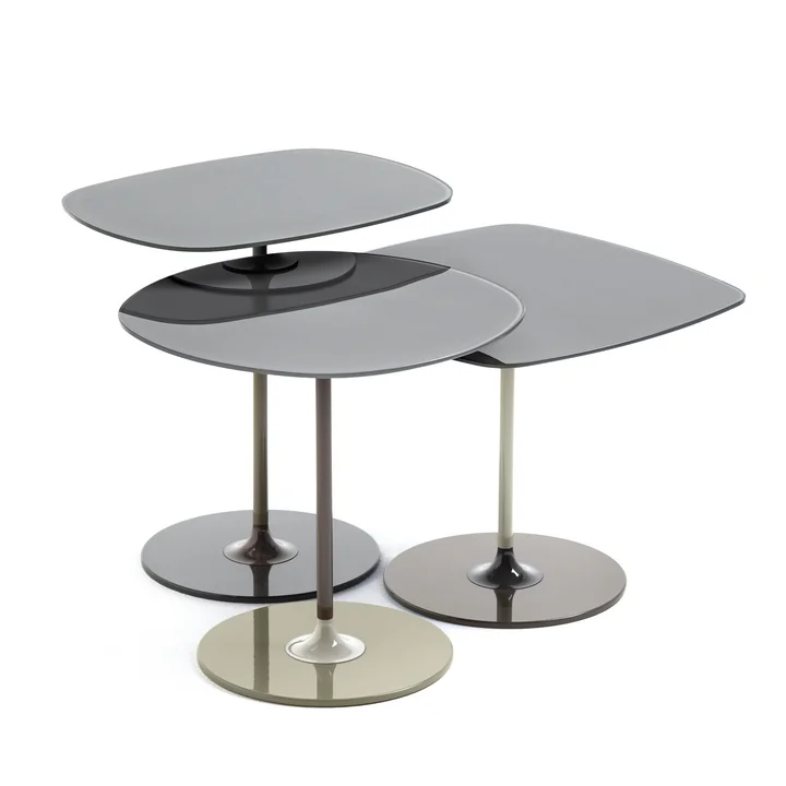 Thierry Table d'appoint Trio, gris (set de 3) de Kartell