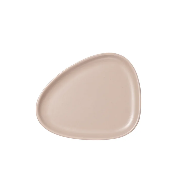 Curve Stoneware Lunch Assiette, 22 x 19 cm en sable de Lind DNA