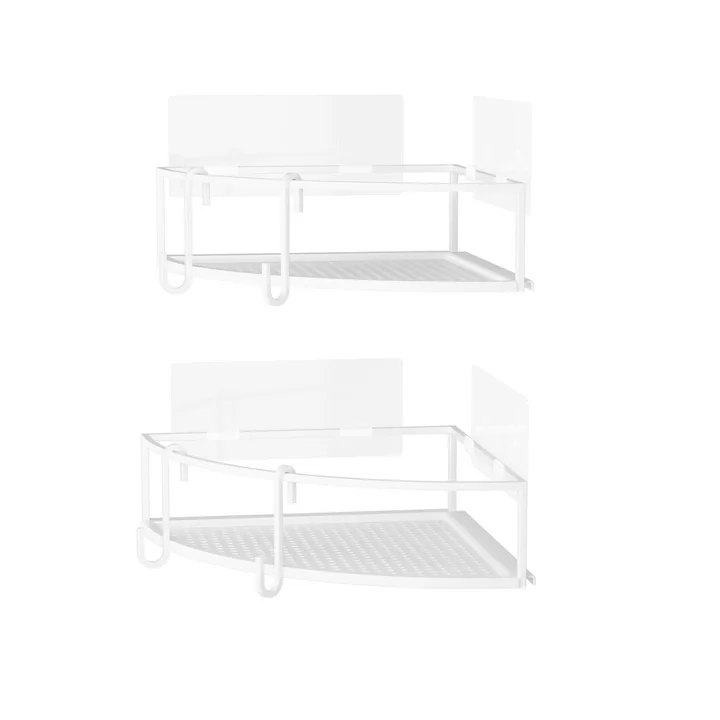 Cubiko Tablette de douche triangulaire, set de 2, blanc de Umbra