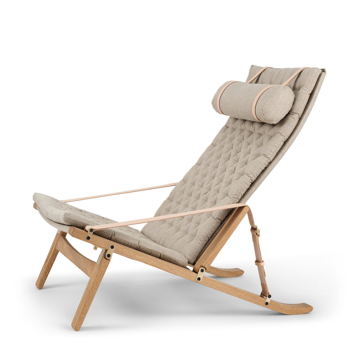 FK10 Plico Lounge Chair, Chêne huilé / Canvas naturel / Lin naturel de Carl Hansen