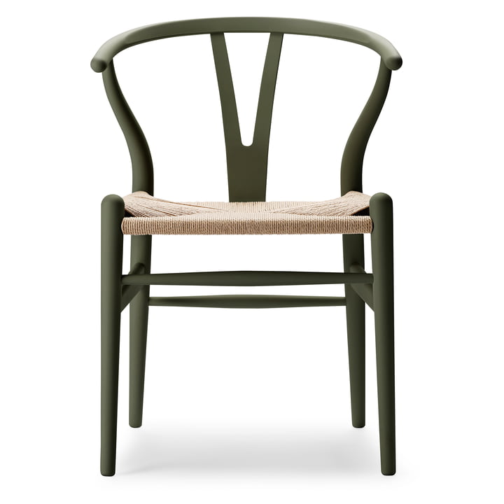 CH24 Wishbone Chair , soft seaweed / tressage naturel de Carl Hansen