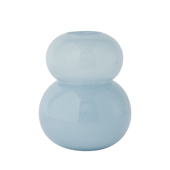 Lasi Vase small H 23 cm de OYOY in ice blue