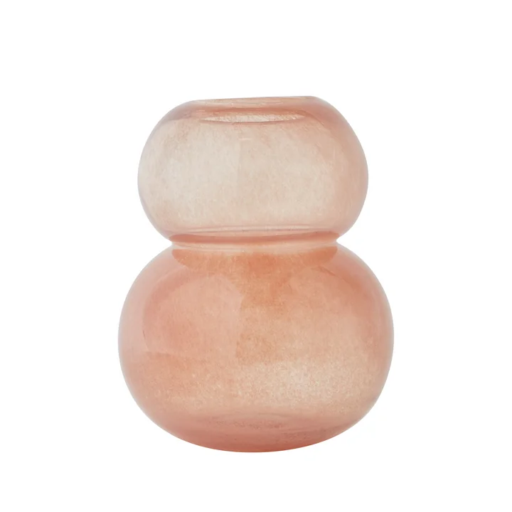 Lasi Vase small H 23 cm de OYOY en taupe