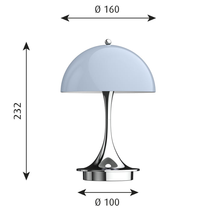 Lampe de table sans fil LED, petite lampe de bureau en métal