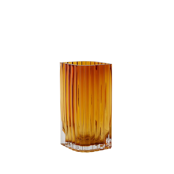 Folium Vase de AYTM dans la couleur ambre