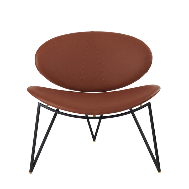 Semper Lounge Chair de AYTM dans la couleur noir / cognac