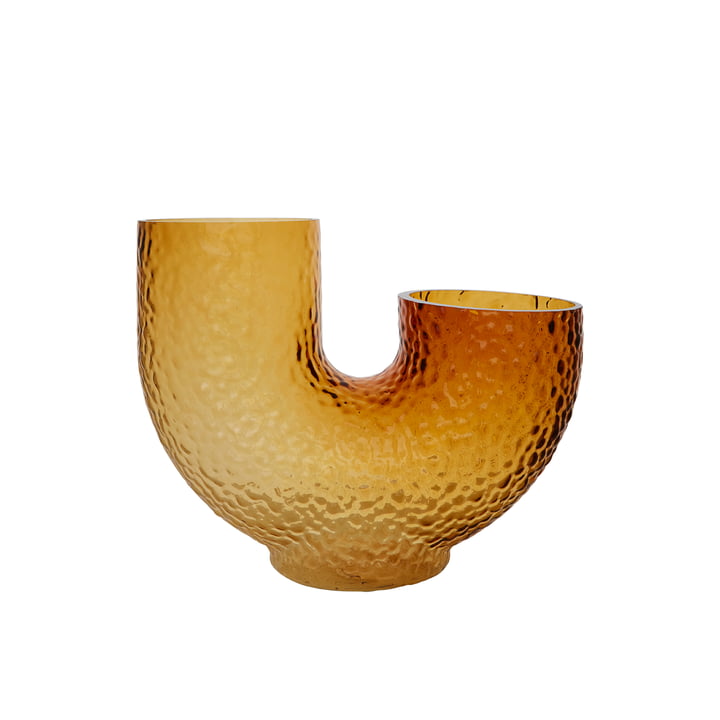 Arura Vase Medium de AYTM dans la couleur ambre