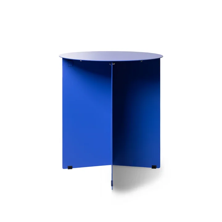 Table d'appoint ronde en métal de HKliving dans la couleur cobalt