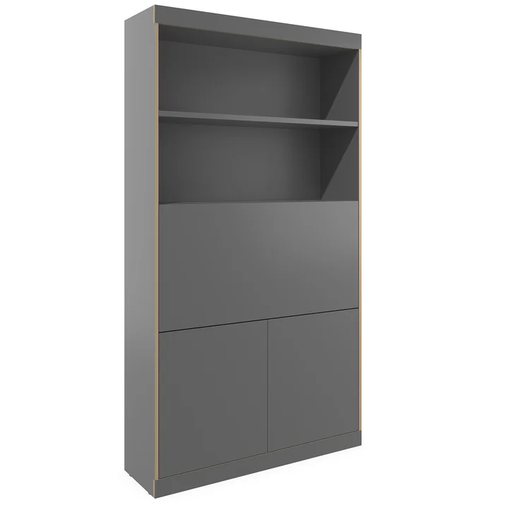 Flai Secrétaire Home-Office, grand, CPL anthracite de Müller Small Living
