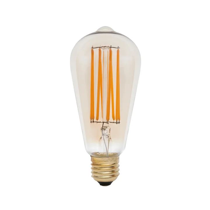 Lampe LED Squirrel Cage E27 3W, Ø 6,4 cm par Tala en jaune transparent