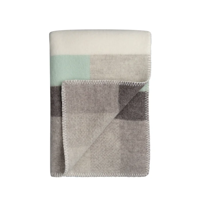 Mikkel Couverture en laine, 135 x 200 cm, gris de Røros Tweed