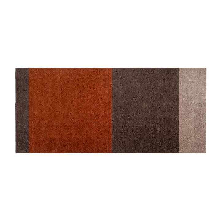 Stripes Horizontal Tapis de sol, 90 x 200 cm, sable / marron / terre cuite de Tica Copenhagen