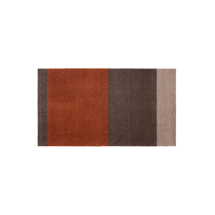 Stripes Horizontal Tapis, 67 x 120 cm, sable / marron / terracotta de Tica Copenhagen
