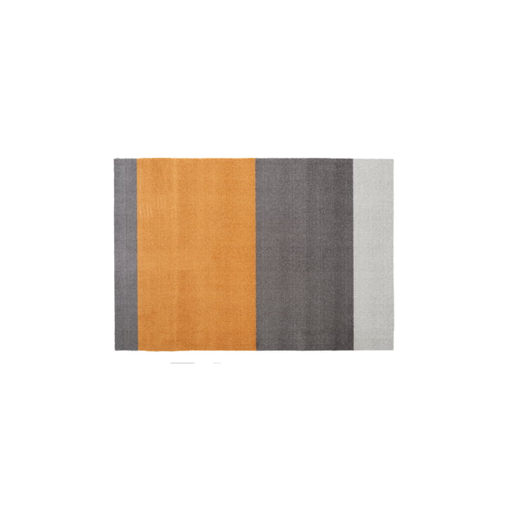Stripes Horizontal Tapis, 90 x 130 cm, gris clair / gris acier / dijon de Tica Copenhagen