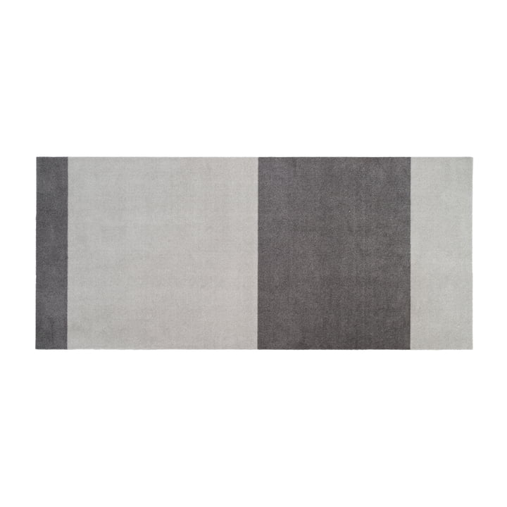 Stripes Horizontal Tapis de sol, 90 x 200 cm, gris clair / gris acier de Tica Copenhagen