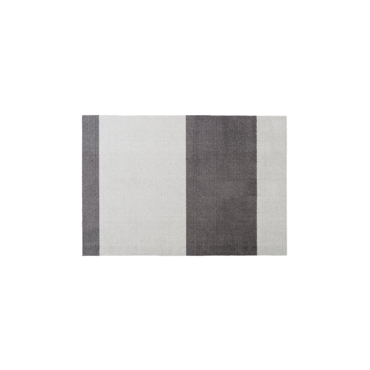 Stripes Horizontal Tapis, 90 x 130 cm, gris clair / gris acier de Tica Copenhagen
