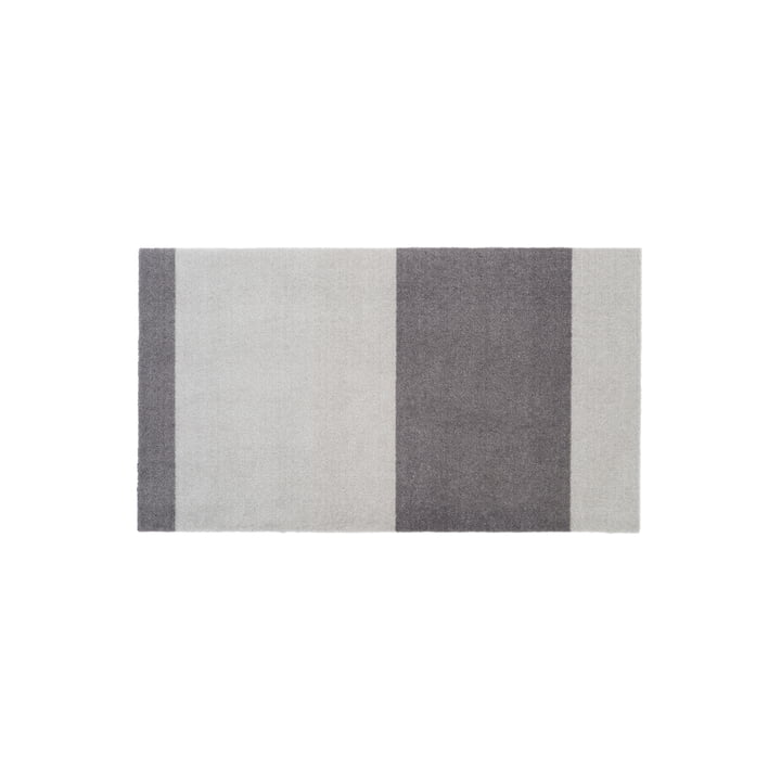 Stripes Horizontal Tapis, 67 x 120 cm, gris clair / gris acier de Tica Copenhagen